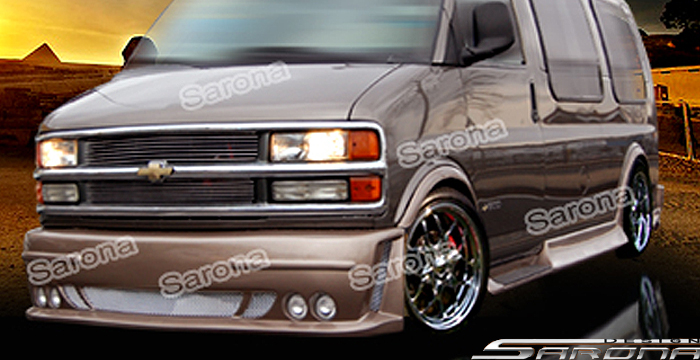 Custom Chevy Van Front Bumper  All Styles (1996 - 2002) - $590.00 (Part #CH-009-FB)